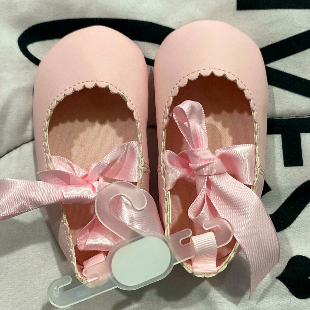 Baby Girls Soft Sole Ballet Flats, Created for Macy's Sz 3 Like New - Picture 3 of 8